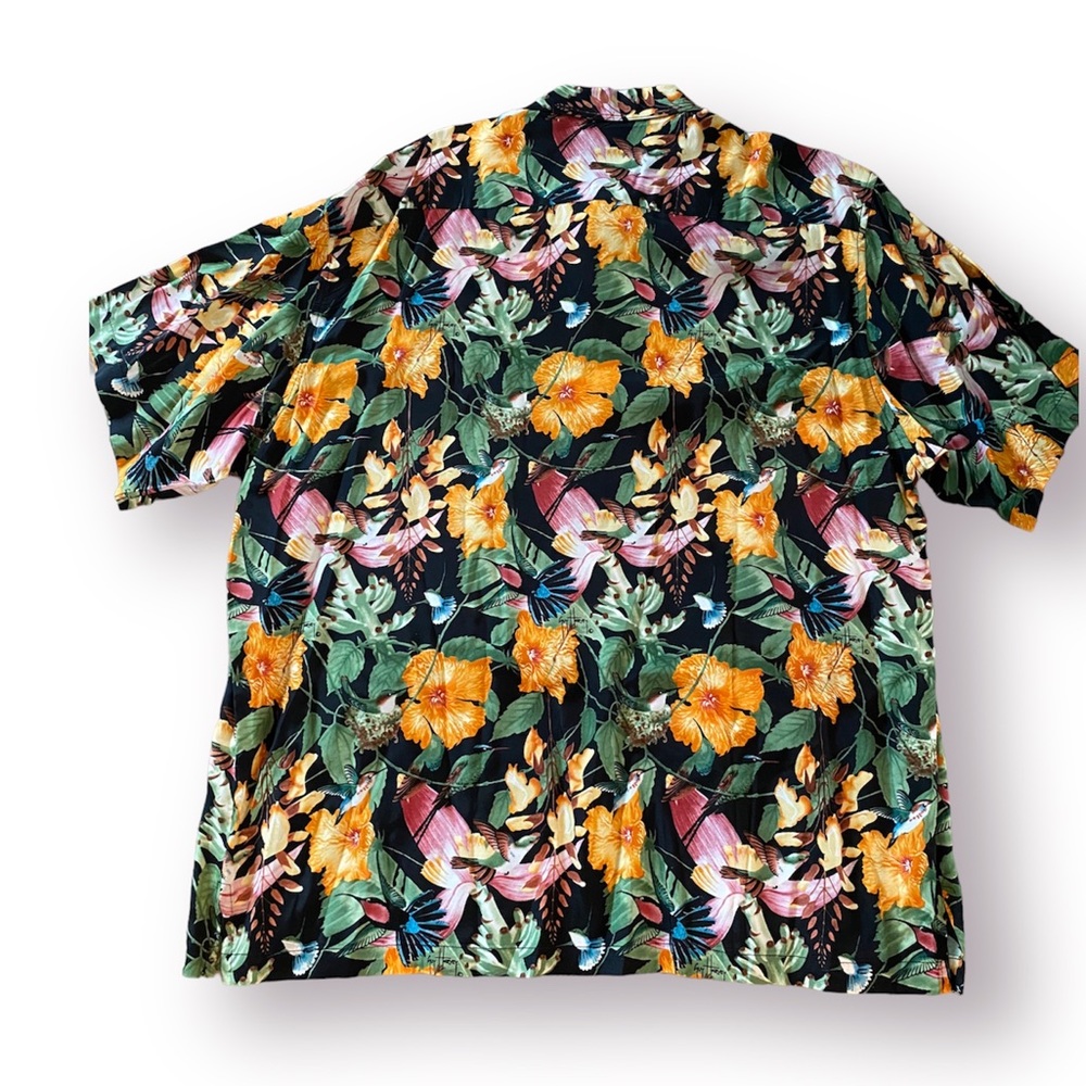 Guy Harvey Aftco Bluewater Hummingbird Hawaiian Shirt MadeinUSA Men L